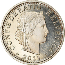 Münze, Schweiz, 20 Rappen, 2011, Bern, UNZ, Copper-nickel, KM:29a