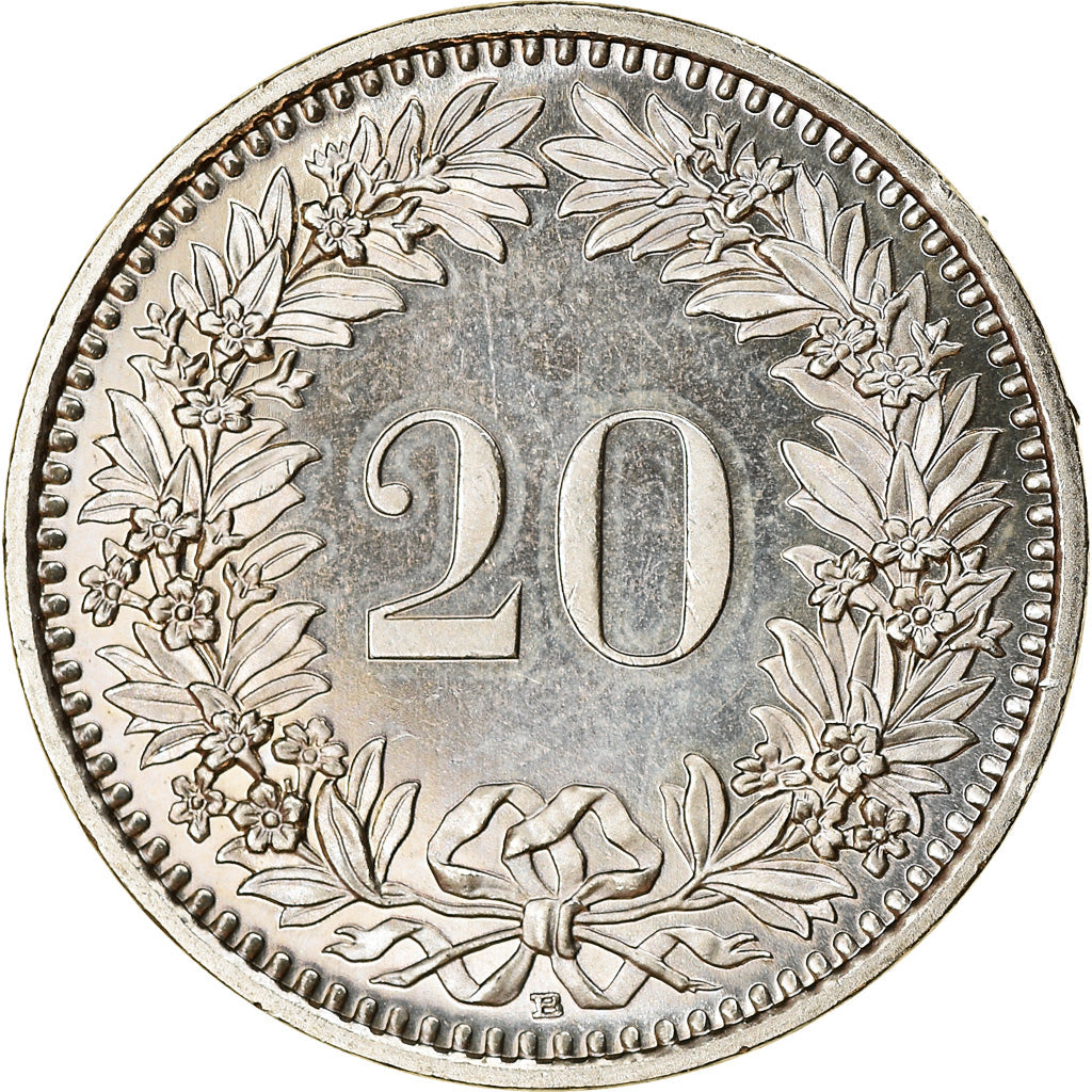 Münze, Schweiz, 20 Rappen, 2011, Bern, UNZ, Copper-nickel, KM:29a