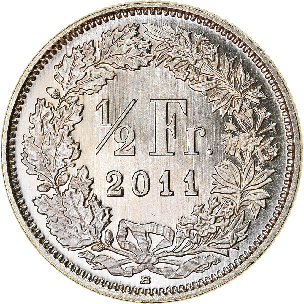 Moneta, Svizzera, 1/2 Franc, 2011, Bern, SPL, Rame-nichel, KM:23a.3