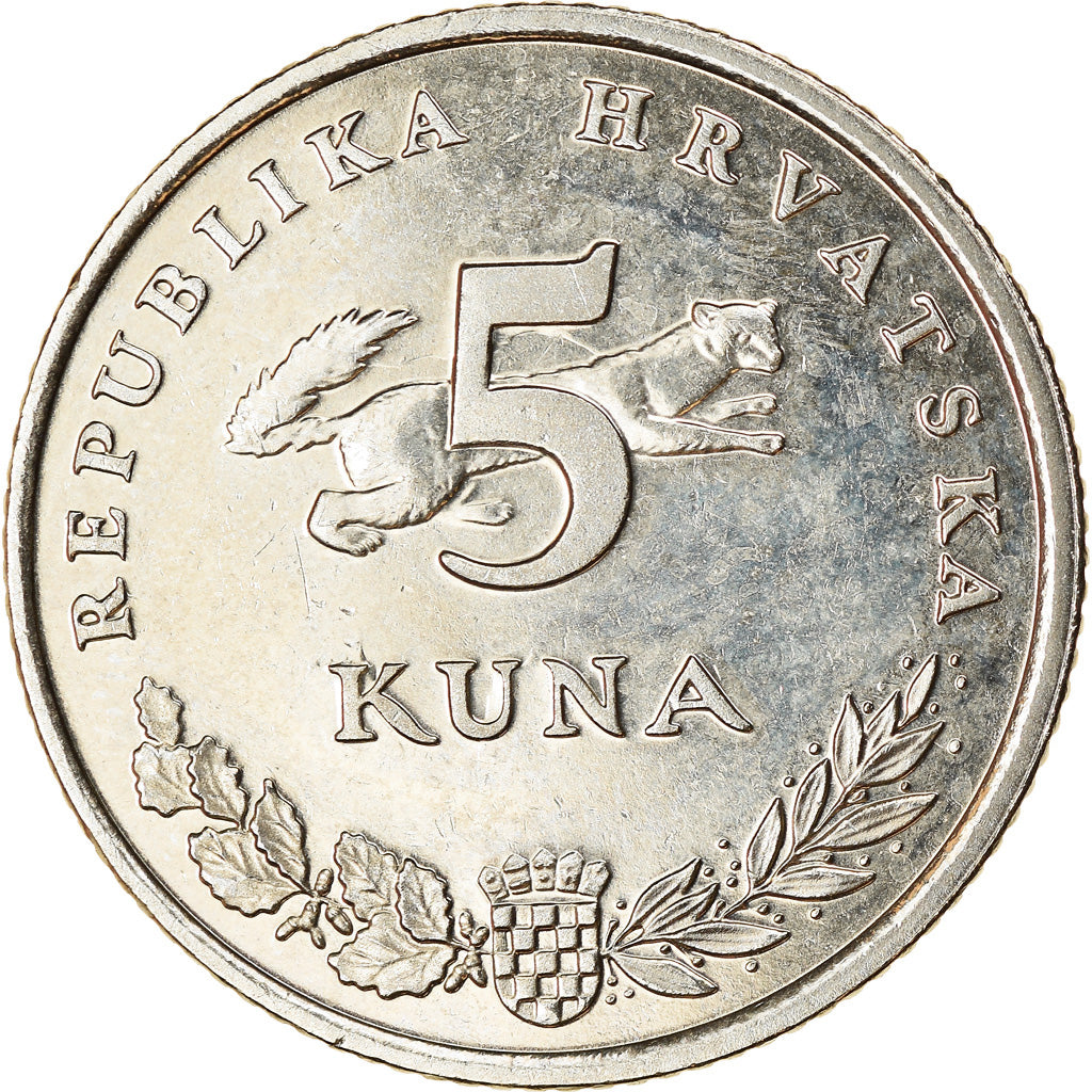 Monnaie, Croatie, 5 Kuna, 2007, SUP, Copper-Nickel-Zinc, KM:11