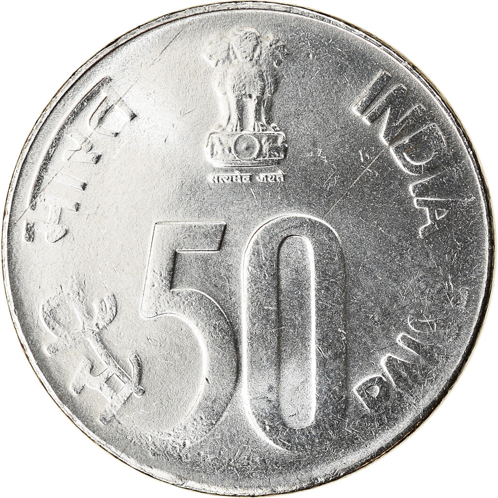 Münze, INDIA-REPUBLIC, 50 Paise, 2002, SS, Stainless Steel, KM:69