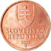 Moneta, Słowacja, 50 Halierov, 2001, MS(63), Miedź platerowana stalą, KM:35