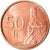 Munten, Slowakije, 50 Halierov, 2001, UNC-, Copper Plated Steel, KM:35