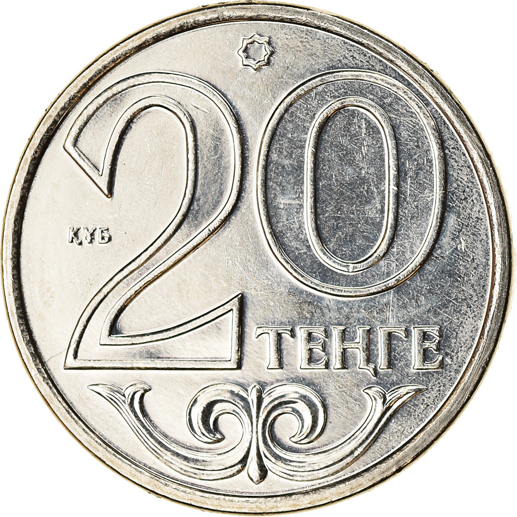 Moeda, Cazaquistão, 20 Tenge, 2013, Kazakhstan Mint, MS(63), Cobre-níquel