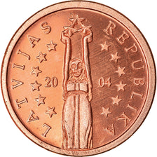 Lettonia, Euro Cent, 2004, unofficial private coin, SPL, Acciaio placcato rame