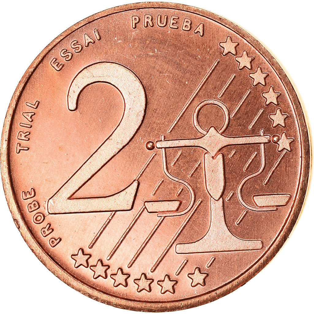 Latvia, 2 Euro Cent, 2004, unofficial private coin, UNZ, Copper Plated Steel