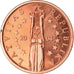 Letonia, 5 Euro Cent, 2004, unofficial private coin, SC, Cobre chapado en acero
