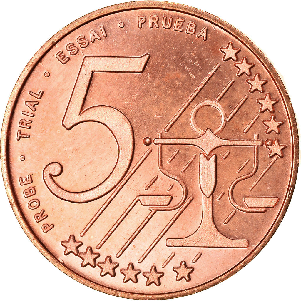 Latvia, 5 Euro Cent, 2004, unofficial private coin, UNZ, Copper Plated Steel