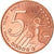 Letónia, 5 Euro Cent, 2004, unofficial private coin, MS(63), Aço Cromado a
