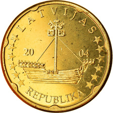 Latvia, 20 Euro Cent, 2004, unofficial private coin, MS(63), Brass