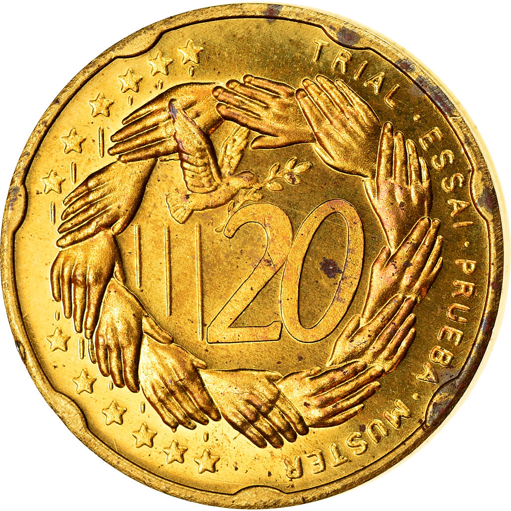 Latvia, 20 Euro Cent, 2004, unofficial private coin, MS(63), Brass
