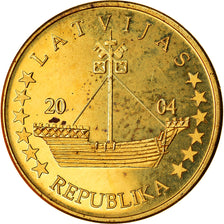 Latvia, 50 Euro Cent, 2004, unofficial private coin, MS(63), Brass
