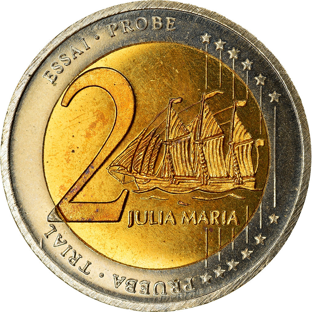 Lettonia, 2 Euro, 2004, unofficial private coin, SPL, Bi-metallico
