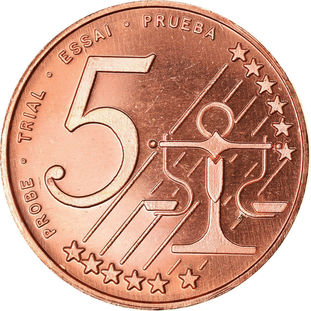 Estonia, 5 Euro Cent, 2004, unofficial private coin, MS(63), Miedź platerowana