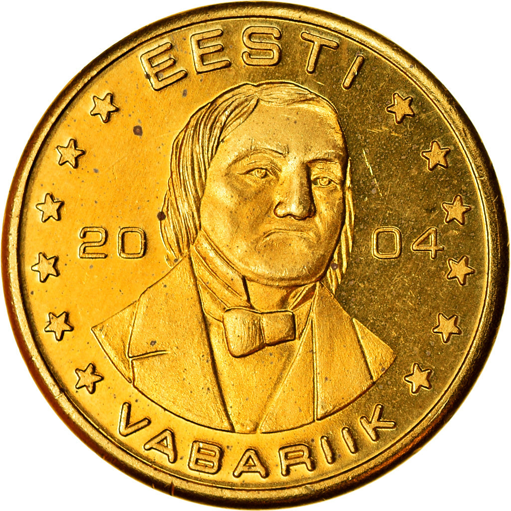 Estónia, 10 Euro Cent, 2004, unofficial private coin, MS(63), Latão