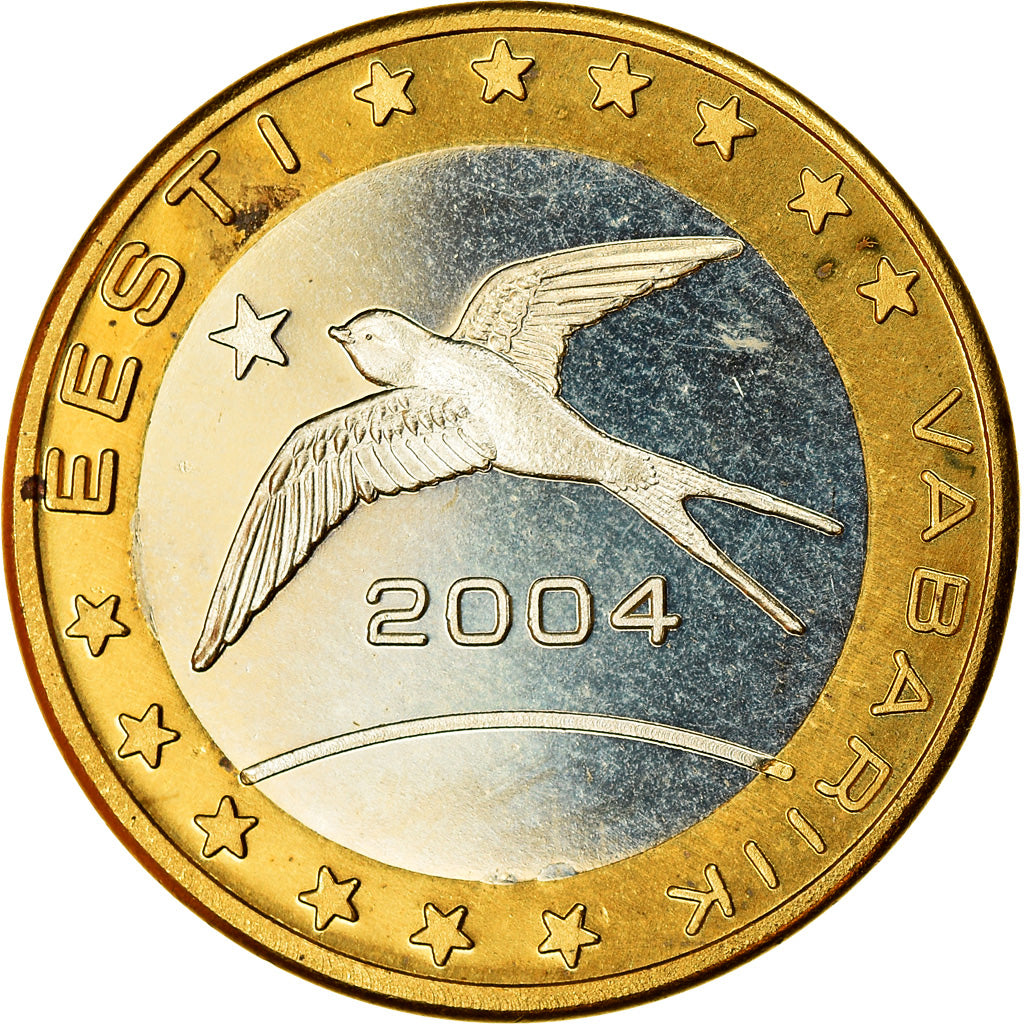 Estonia, Euro, 2004, unofficial private coin, SPL, Bi-metallico