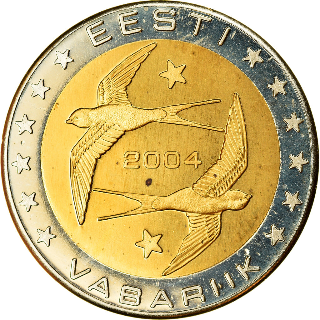 Estonia, 2 Euro, 2004, unofficial private coin, SPL, Bi-metallico