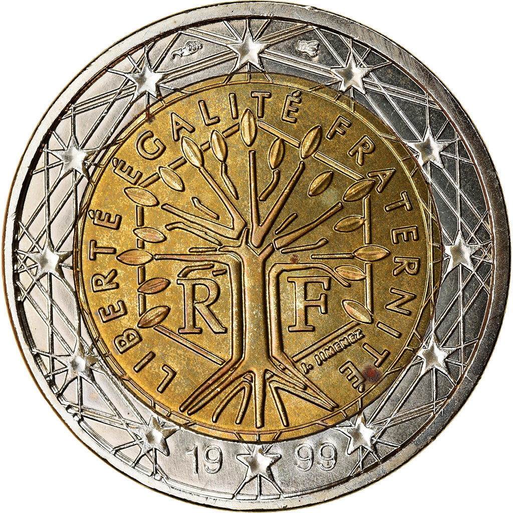 Francia, 2 Euro, 1999, FDC, Bi-metallico, KM:1289