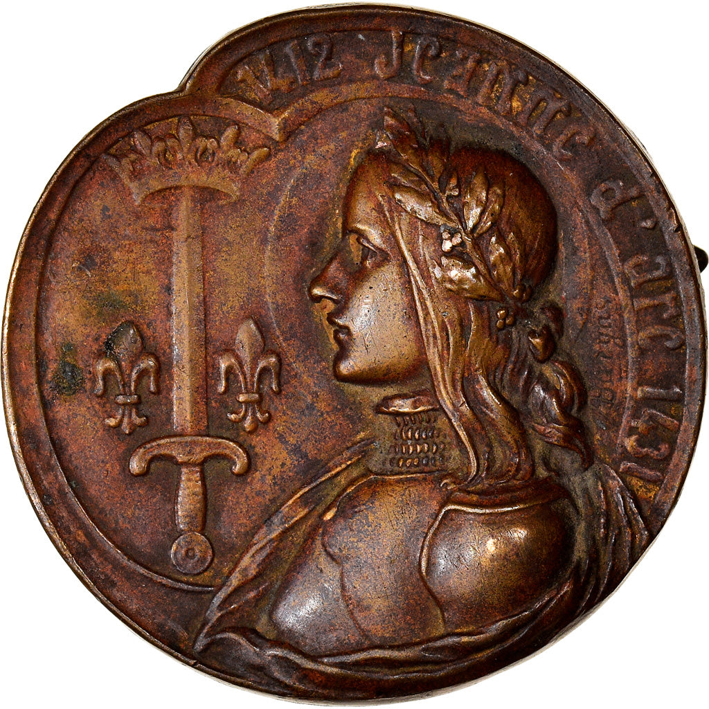 France, Médaille, Broche Jeanne d'Arc, History, Bargas, TTB+, Bronze