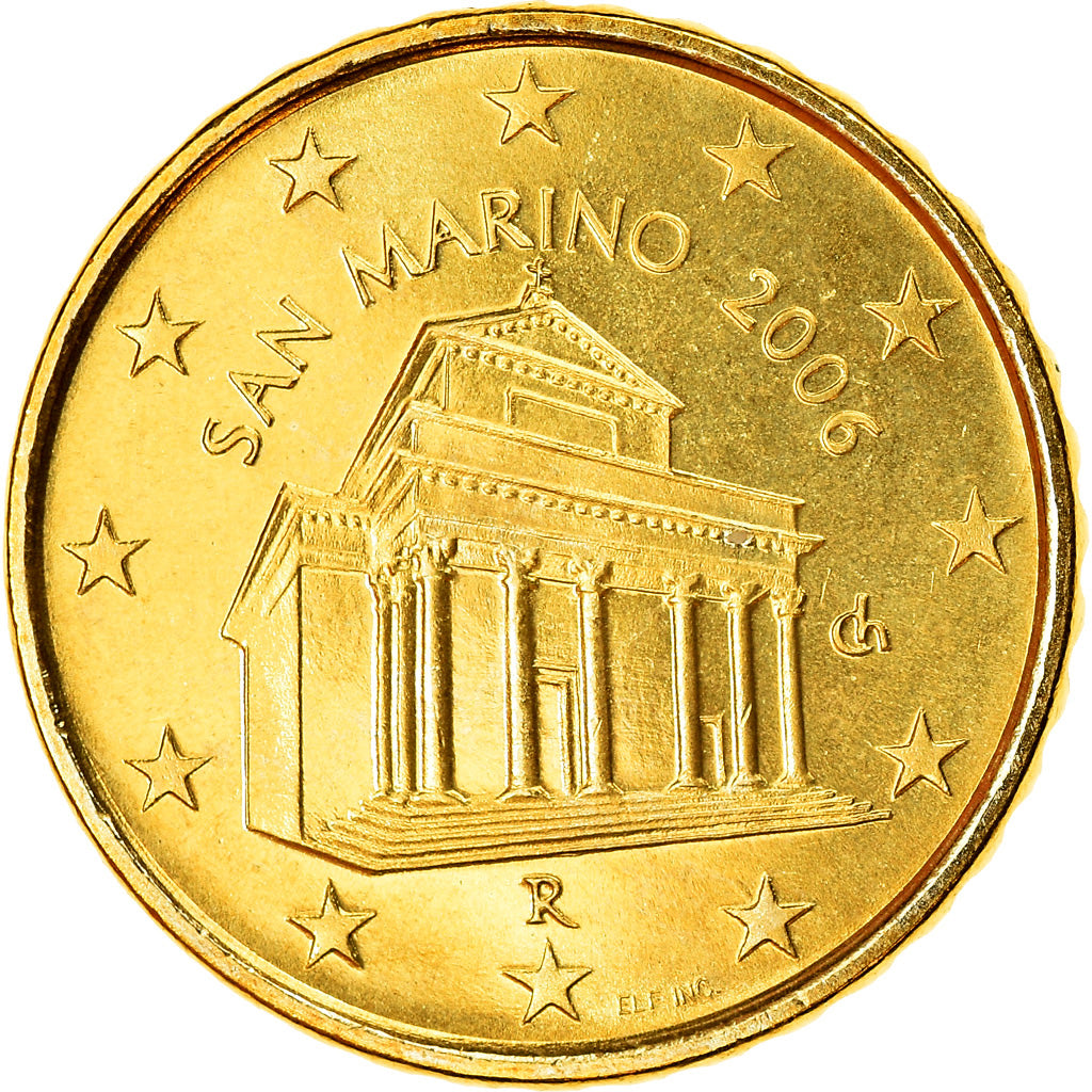 San Marino, 10 Euro Cent, 2006, STGL, Messing, KM:443