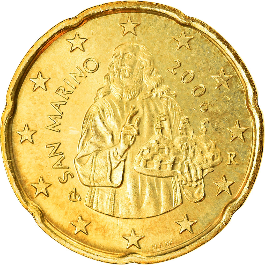 San Marino, 20 Euro Cent, 2006, FDC, Laiton, KM:444