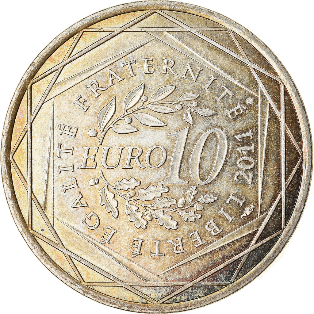 France, 10 Euro, Bretagne, 2011, TTB, Argent, KM:1730