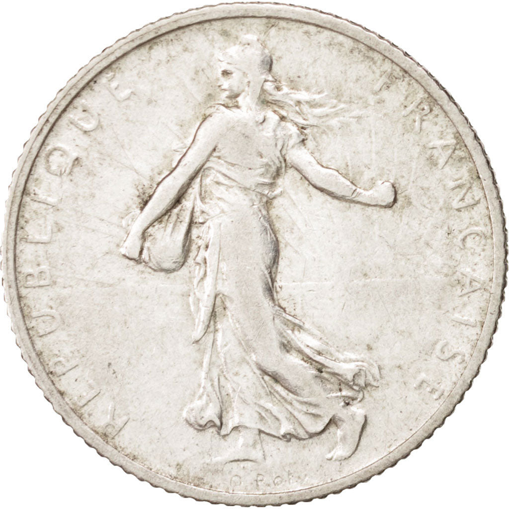 FRANCE, Semeuse, Franc, 1910, Paris, KM #844.1, EF(40-45), Silver, 23, Gadoury..