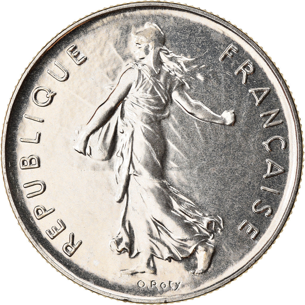 Moeda, França, Semeuse, 5 Francs, 2001, Paris, MS(65-70), Cobre-Níquel