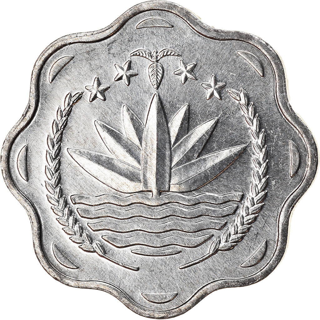 Coin, Bangladesh, 10 Poisha, 1994, MS(63), Aluminum, KM:11.2
