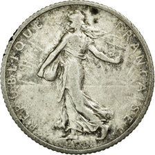 Moneda, Francia, Semeuse, Franc, 1909, BC+, Plata, KM:844.1, Gadoury:467