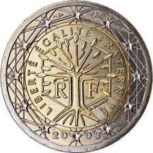 Francja, 2 Euro, 2003, Paris, MS(65-70), Bimetaliczny, KM:1289