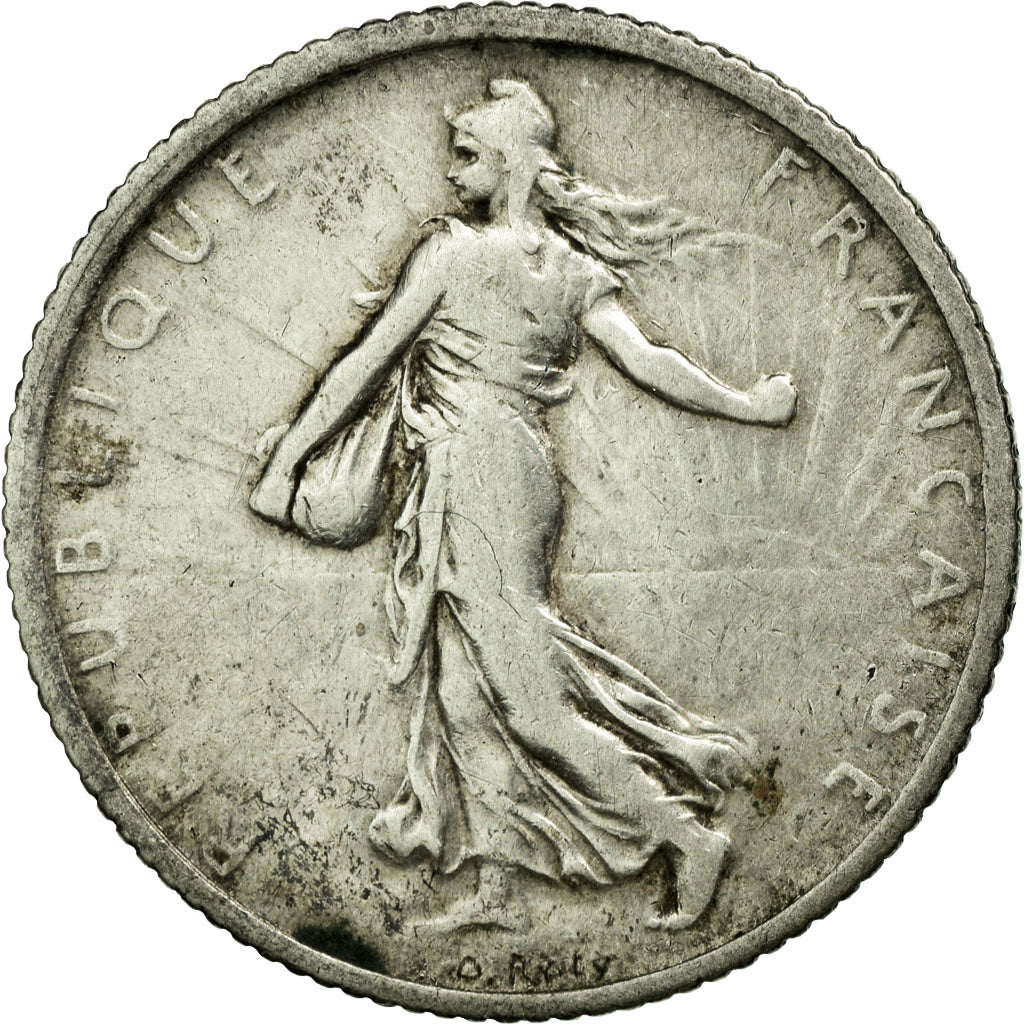 Coin, France, Semeuse, Franc, 1908, VF(20-25), Silver, KM:844.1, Gadoury:467
