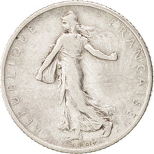 FRANCE, Semeuse, Franc, 1912, Paris, KM #844.1, VF(30-35), Silver, 23, Gadoury..