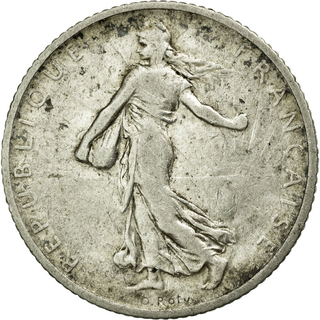 Coin, France, Semeuse, Franc, 1908, VF(20-25), Silver, KM:844.1, Gadoury:467