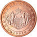 Monaco, Euro Cent, 2001, MS(63), Copper Plated Steel, KM:167