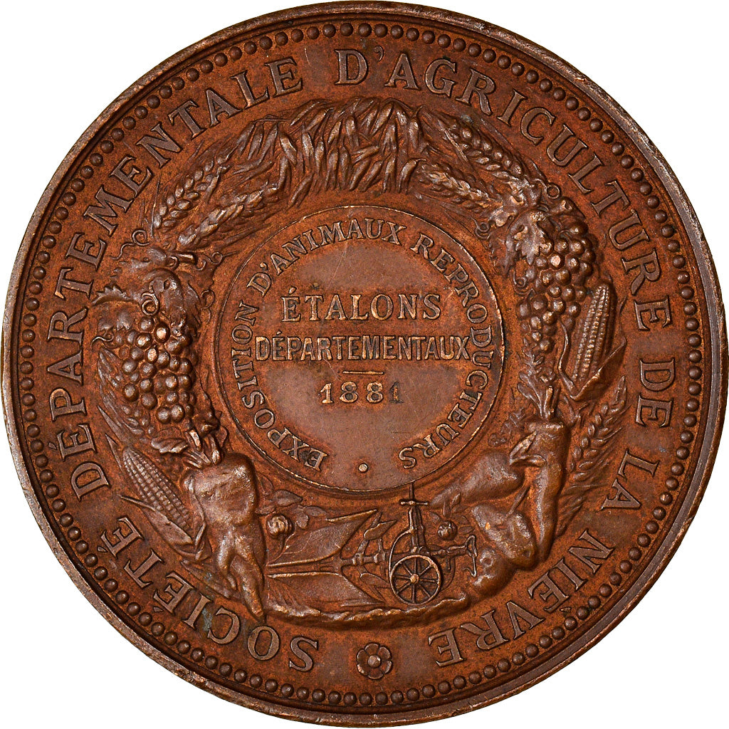 França, Medal, Société Départementale d'Agriculture de la Nièvre, 1881