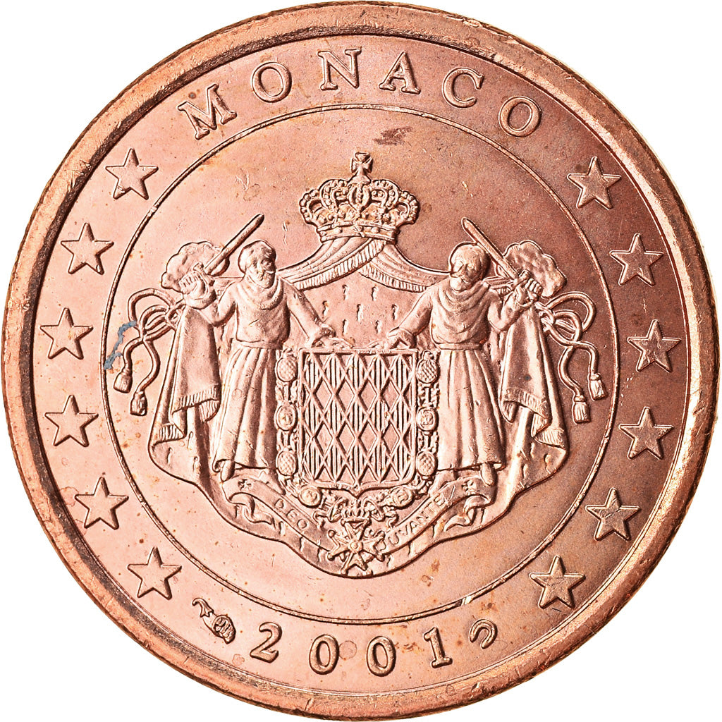 Monaco, 5 Euro Cent, 2001, SPL, Acciaio placcato rame, KM:169