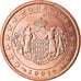 Monaco, 5 Euro Cent, 2001, SPL, Acciaio placcato rame, KM:169