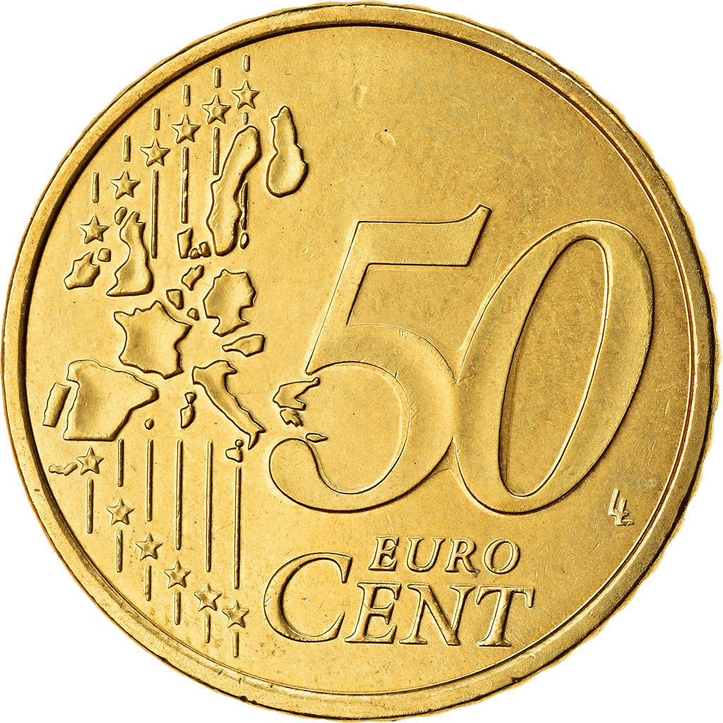 Monaco, 50 Euro Cent, 2002, MS(63), Mosiądz, KM:172