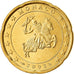 Monaco, 20 Euro Cent, 2002, MS(63), Brass, KM:171
