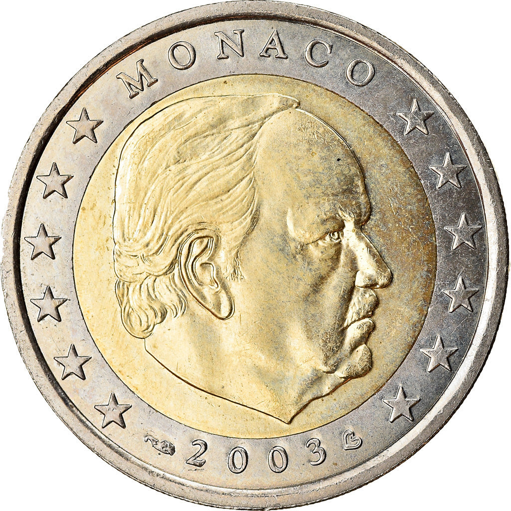 Monaco, 2 Euro, 2003, UNZ, Bi-Metallic, KM:174