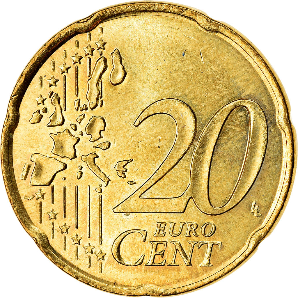 Monaco, 20 Euro Cent, 2003, UNZ, Messing, KM:171