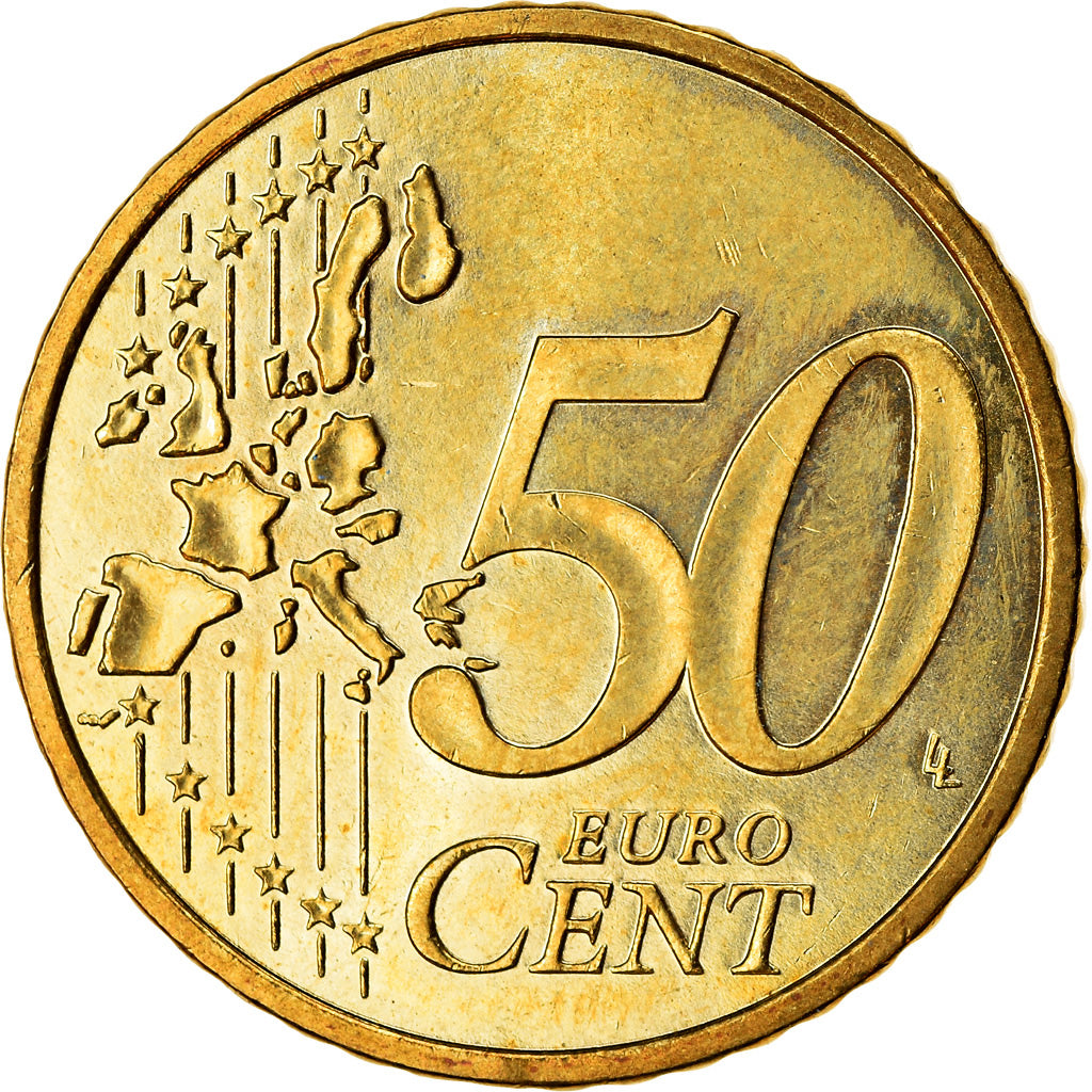 Monaco, 50 Euro Cent, Prince Rainier III, 2003, MS(63), Brass, KM:172
