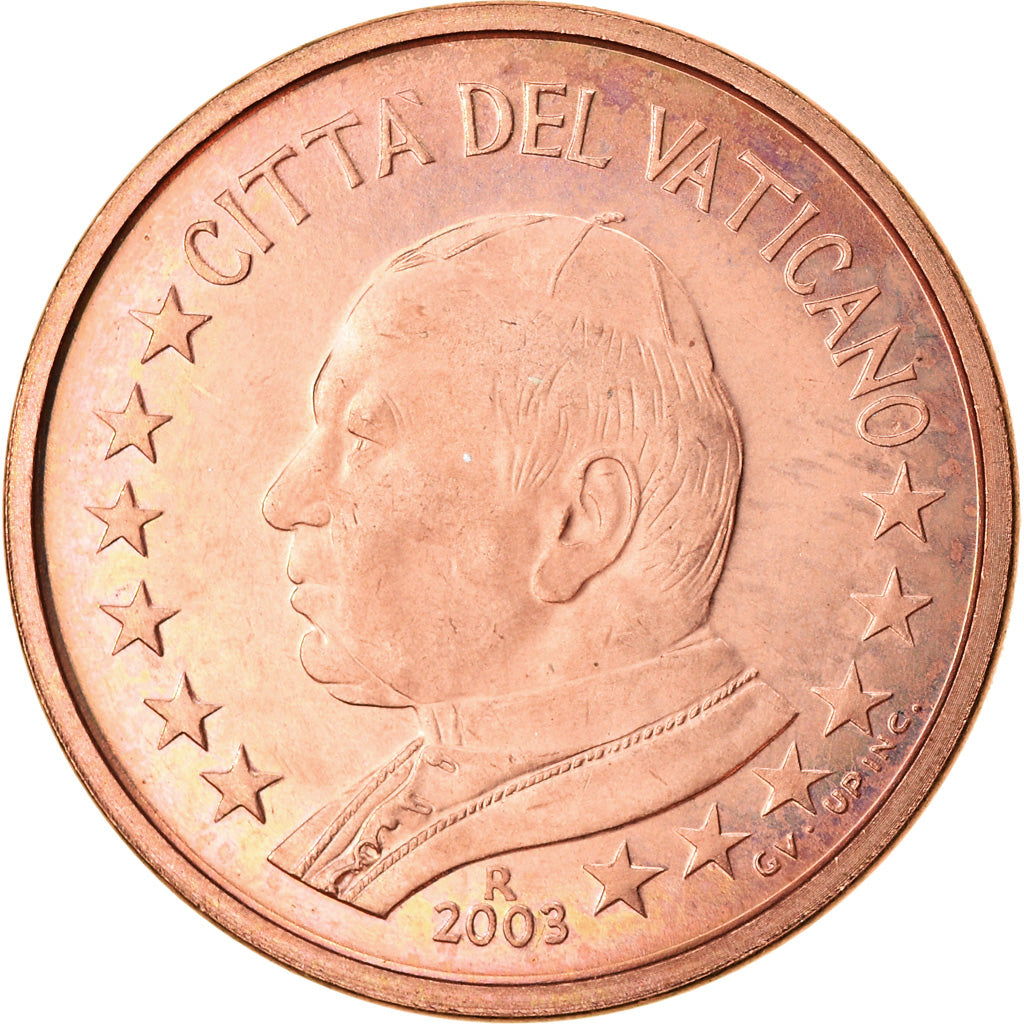 CITTÀ DEL VATICANO, 5 Euro Cent, 2003, FDC, Acciaio placcato rame, KM:343