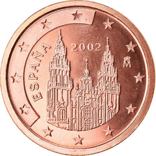 Spagna, 2 Euro Cent, 2002, FDC, Acciaio placcato rame, KM:1041