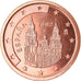 Spagna, 2 Euro Cent, 2002, FDC, Acciaio placcato rame, KM:1041