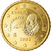 Espanha, 10 Euro Cent, 2002, MS(65-70), Latão, KM:1043