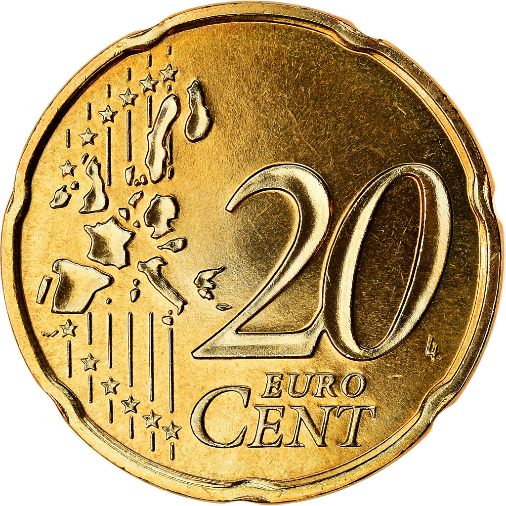 Francia, 20 Euro Cent, 2005, FDC, Latón, KM:1286