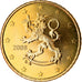 Finlândia, 50 Euro Cent, 2008, MS(65-70), Latão, KM:128