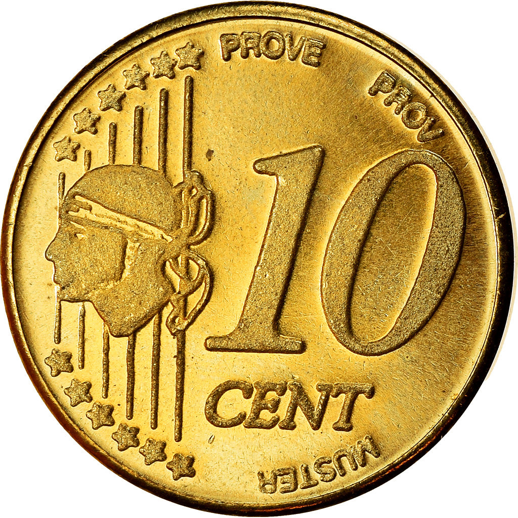 Frankreich, 10 Euro Cent, Corse, 2004, unofficial private coin, UNZ, Messing